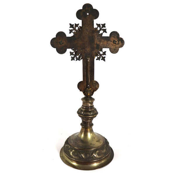French Gilt Brass Reliquary Cross Monstrance (Ostensorium)