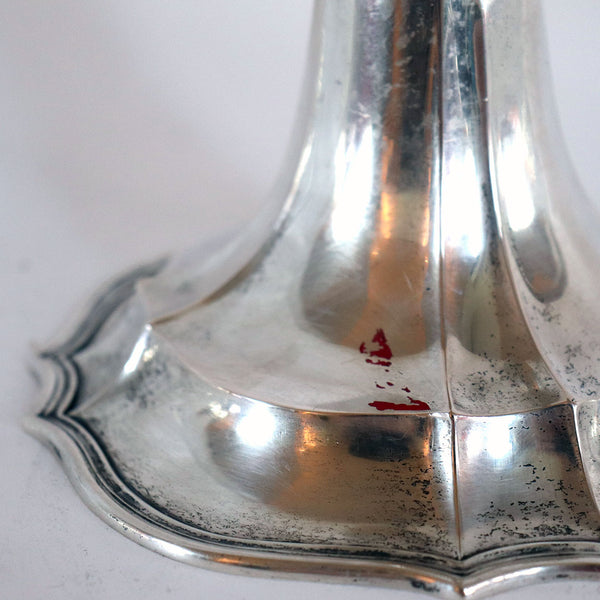 Tall German 800 Silver Bud Vase