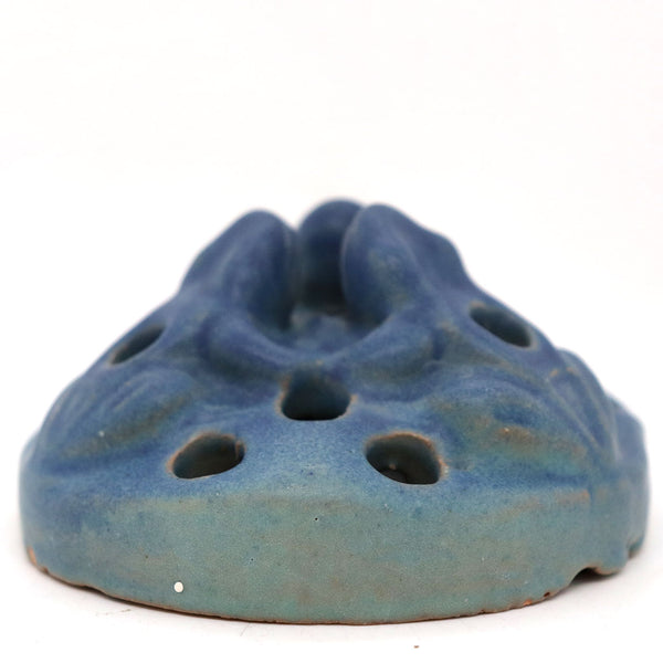 American Van Briggle Pottery Ming Glaze Three-Frog Figural Flower Frog