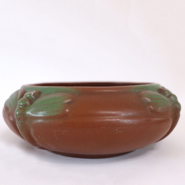 American Van Briggle Pottery Mountain Crag Dragonfly Bowl and Frog