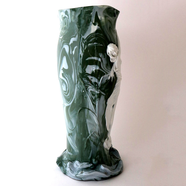 German Adolf Oppel for Rosenthal Porcelain Pate Sur Pate Vase as a Lamp Base