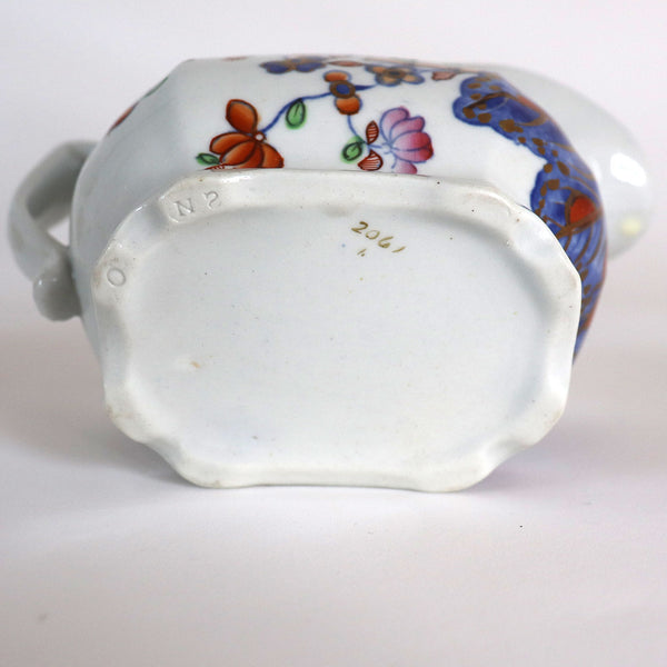 English Spode Stone China Pottery Cabbage Pattern Creamer Pitcher