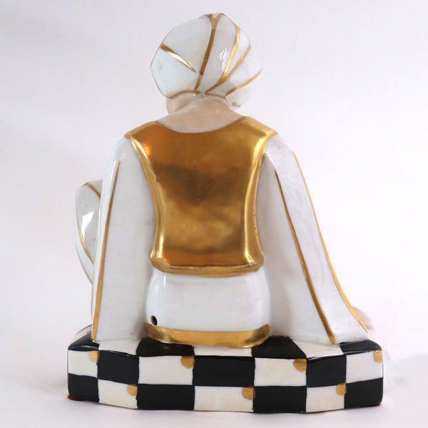 French Art Deco Limoges for Halga Gilt Porcelain Figurine