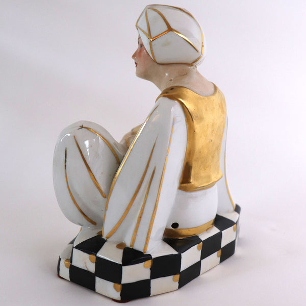 French Art Deco Limoges for Halga Gilt Porcelain Figurine