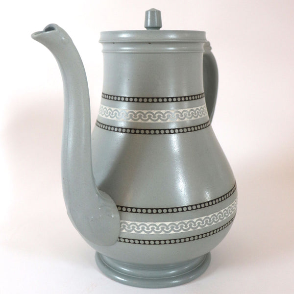 English E. J. Ridgway & Son Stoneware Dublin Pattern Coffee Pot