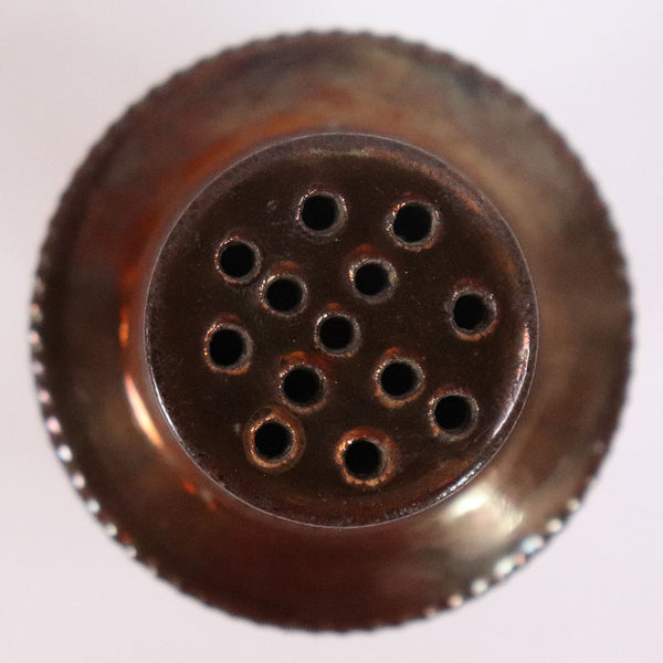 English Staffordshire Copper Luster Pottery Pepper Shaker / Sugar Caster