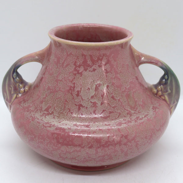American Roseville Pottery Tuscany Pink 341-5 Two-Handle Vase