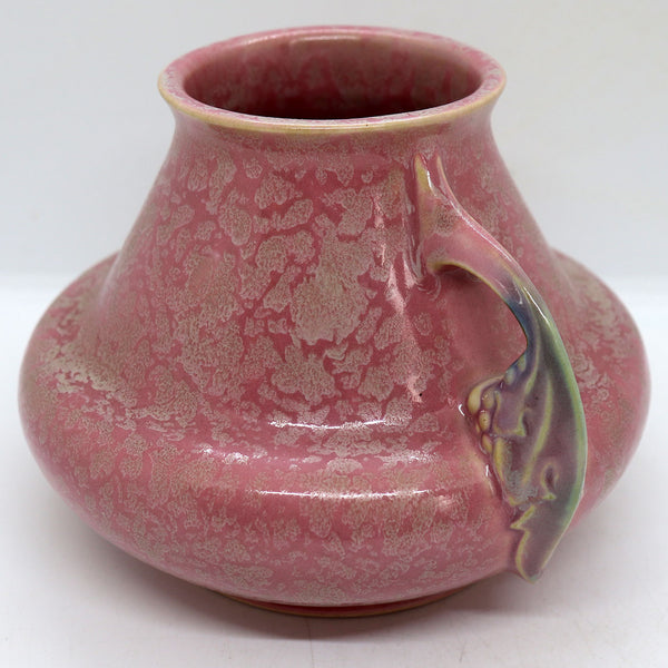 American Roseville Pottery Tuscany Pink 341-5 Two-Handle Vase