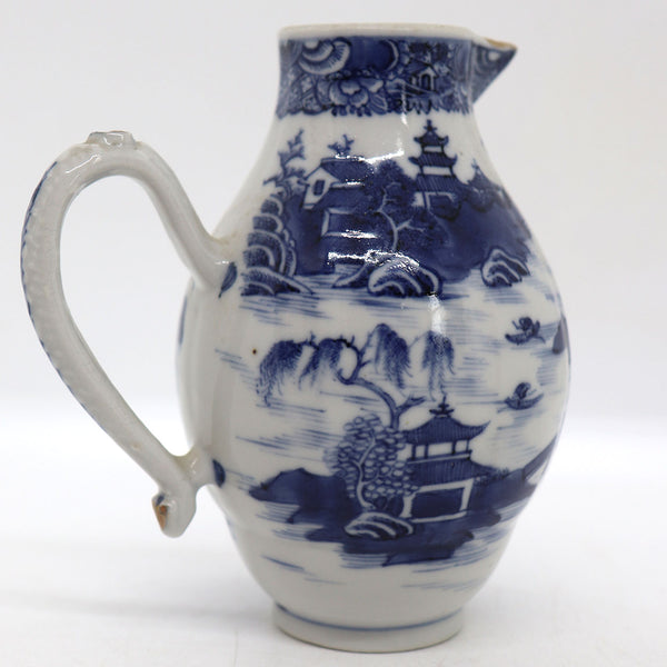 Chinese Export Qianlong Porcelain Blue and White Sparrow Beak Jug