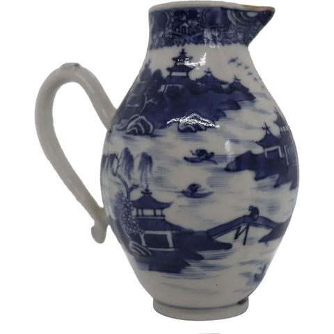 Chinese Export Qianlong Porcelain Blue and White Sparrow Beak Jug