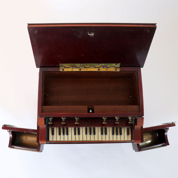 German Mahogany Novelty Pump Organ Smoker's Compendium Box