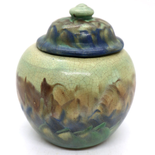 American Peters and Reed Pottery Landsun Lidded Jar