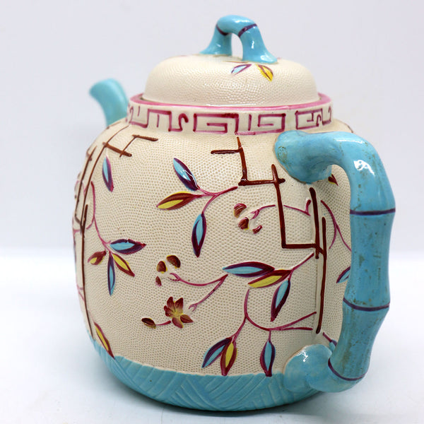 English Brownhills Aesthetic Movement Stoneware Pottery Teapot