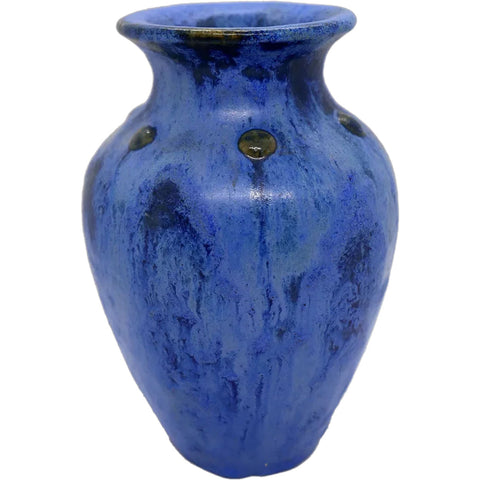 American Fulper Pottery Blue Flambe Crystalline Vase