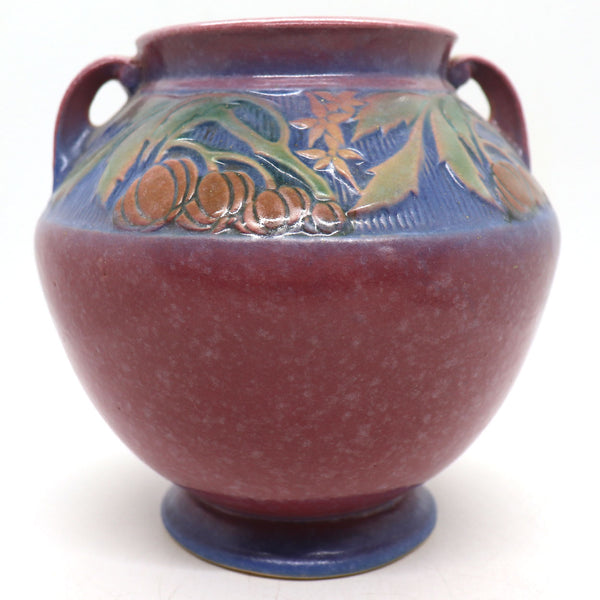 American Roseville Pottery Baneda Pink 591-6 Two-Handle Vase