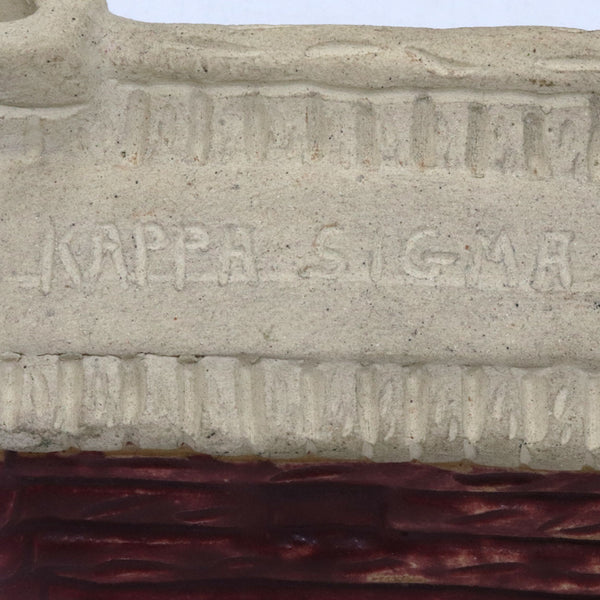Rare American Van Briggle Pottery Log Cabin Kappa Sigma Incense Burner