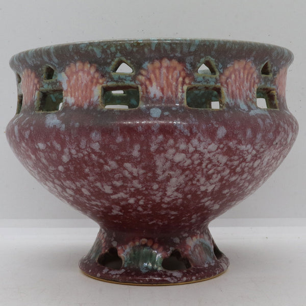 American Roseville Pottery Ferella 210-4 Footed Bowl