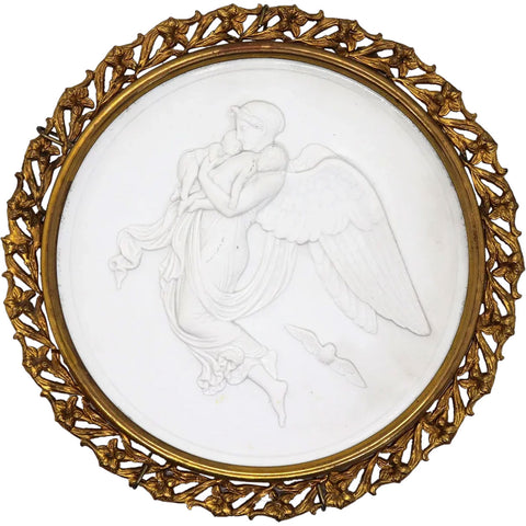 Danish Royal Copenhagen after Bertil Thorvaldsen Porcelain Bisque Plaque, The Night