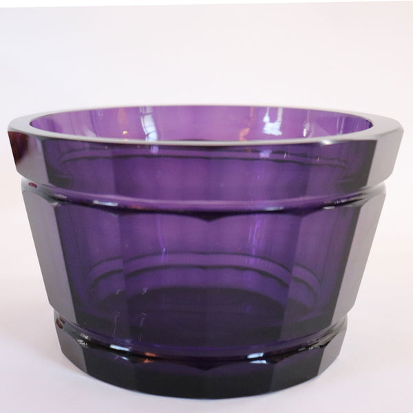 Austrian Josef Hoffmann for Wiener Werstatte Amythest Glass Faceted Bowl