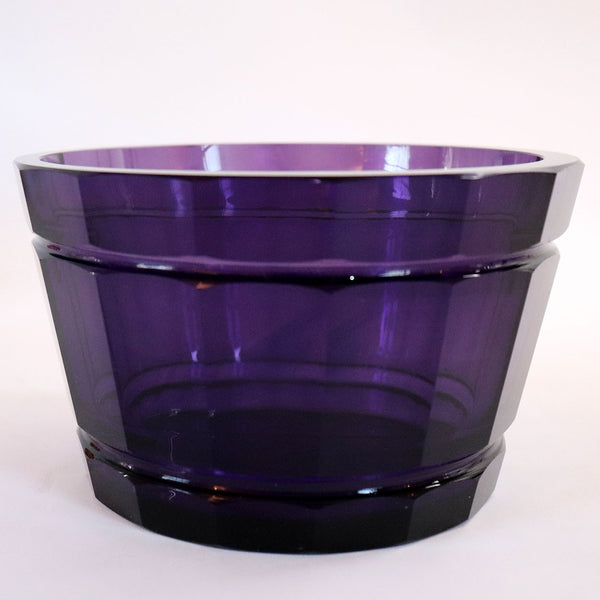Austrian Josef Hoffmann for Wiener Werstatte Amythest Glass Faceted Bowl