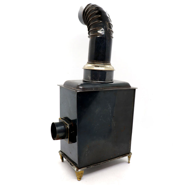 German and English Tin Kerosene Magic Lantern Projector Case and (10) Slides