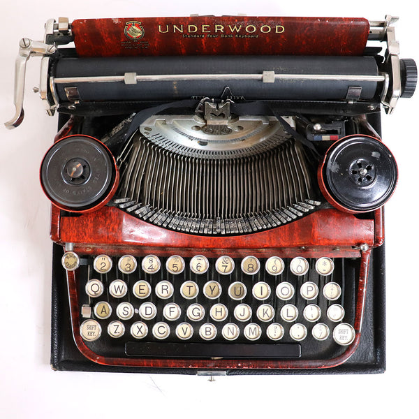 American Underwood Standard Portable Four-Bank Keyboard Typewriter and Case
