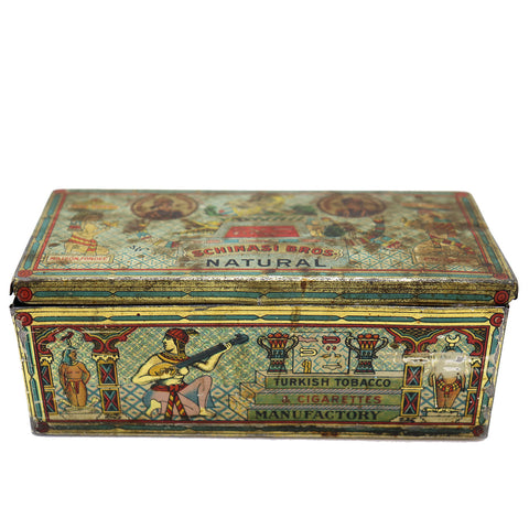 American Tole Tin Litho Schinasi Brothers Egyptian Cigarettes Box