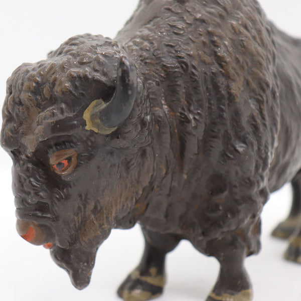 Vintage American Bronzed Spelter Standing Bison/Buffalo Statue