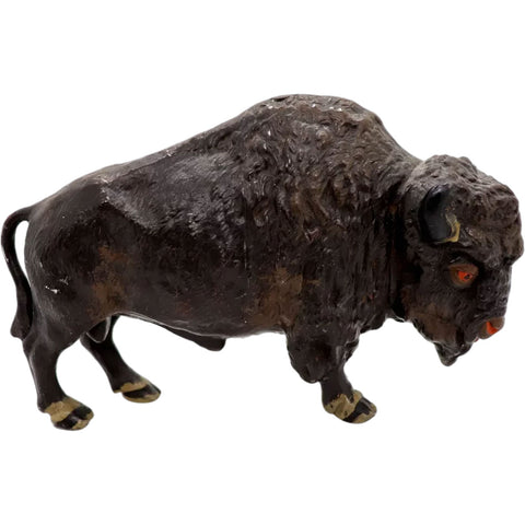 Vintage American Bronzed Spelter Standing Bison/Buffalo Statue