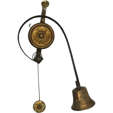 English Victorian Manor House Brass and Iron Wall Mount Servant/Butler's Bell