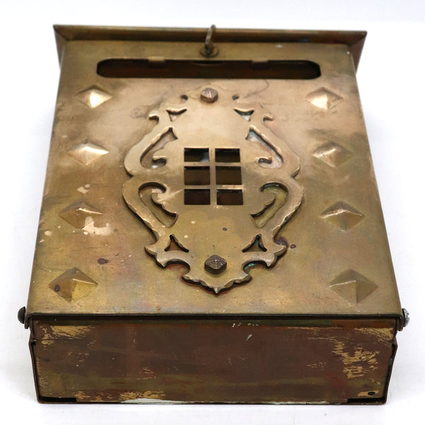 American Arts and Crafts Brass Wall Mount Mailbox