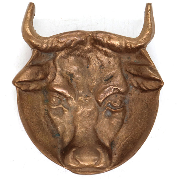 Two American Bronze Novelty Longhorn Bull and Elephant Cigar Ashtrays