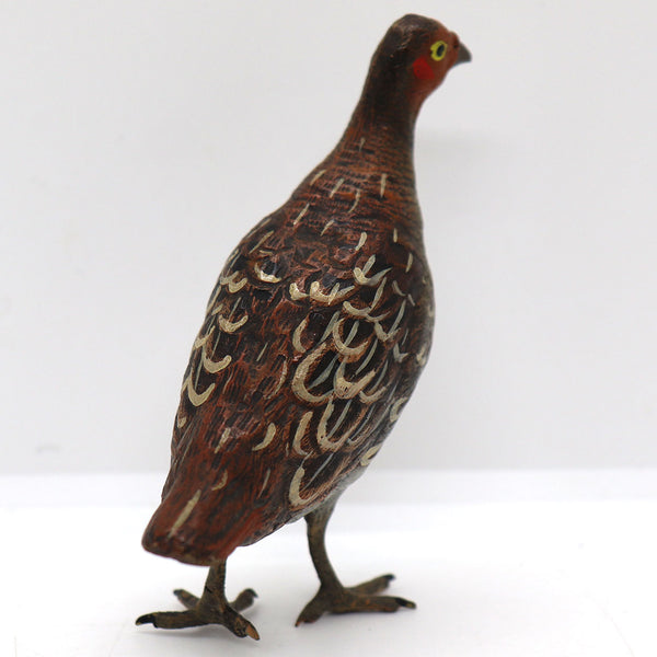 Austrian Vienna Cold Painted Bronze Turkey Hen Miniature Figure