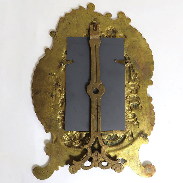 American National Brass & Iron Works Painted Brass Easel / Wall Frame Mirror