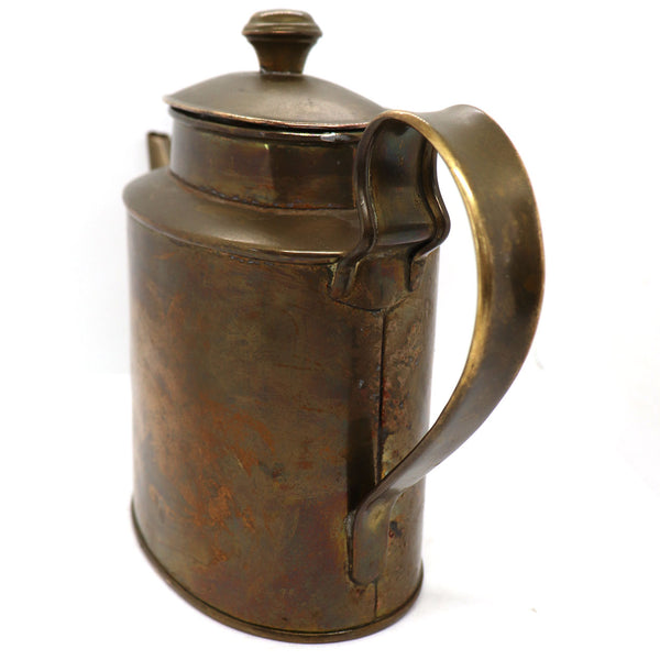 English Victorian Patinated Brass Garden Watering Can