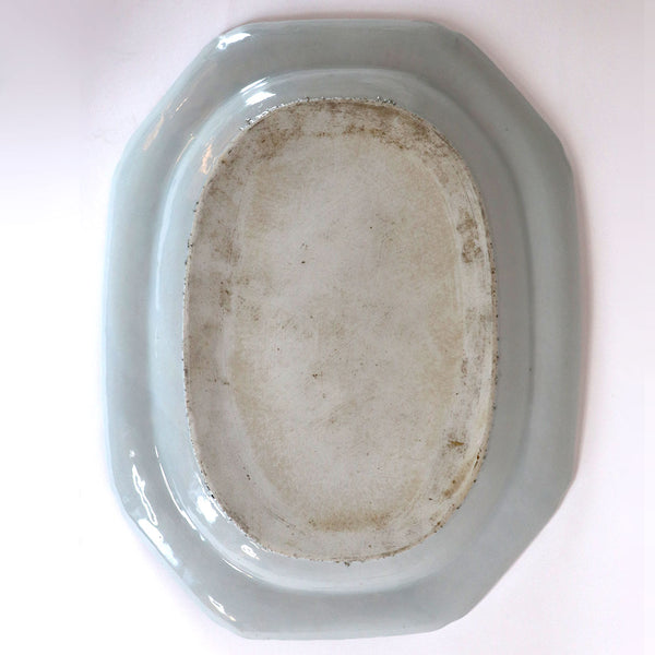 Large Chinese Export American Market Parcel Gilt Porcelain Platter