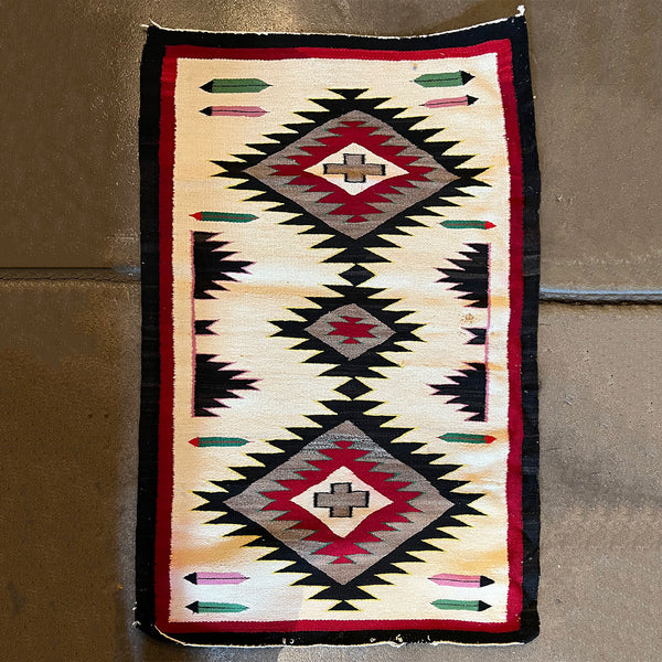 Vintage Native American Navajo Ganado Rug