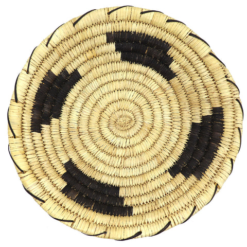 Small Native American Papago Tohono O’odham Two-Color Flat Basket