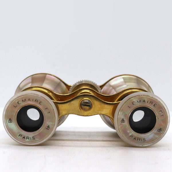 French Parisian Lemaire Mother-of-Pearl and Gilt Brass Opera Glasses
