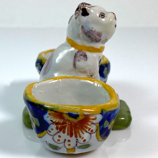 French Georges Martel Faience Earthenware Pottery Open Salt Dip