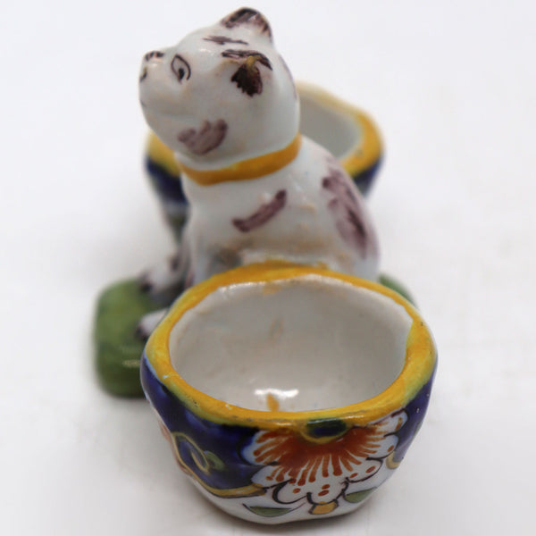 French Georges Martel Faience Earthenware Pottery Open Salt Dip