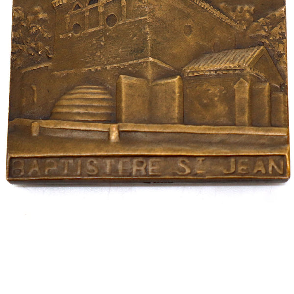 French ERNESTA ROBERT-MERIGNAC Bronze Medal Plaquette, Poitevine