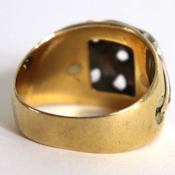 Vintage 14 Karat Yellow and White Gold 32nd Degree Masonic Men's Ring