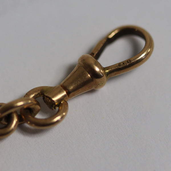 American Victorian Gold Plated Pocket Watch Fob Chain