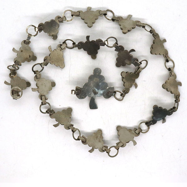 Vintage Mexican Sterling Silver Grape Bunch Chainlink Belt