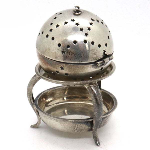 Vintage American Sterling Silver Tea Ball Infuser on Stand