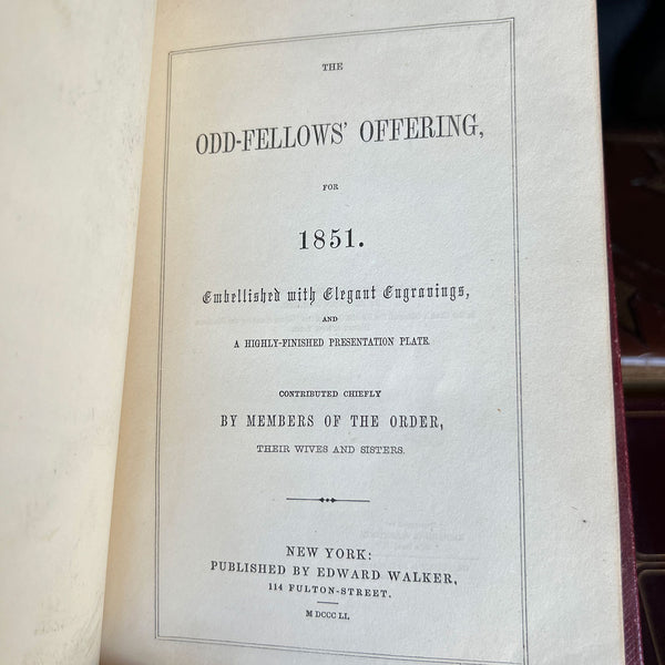 American Leather Book: The Odd-Fellows' Offering for 1851