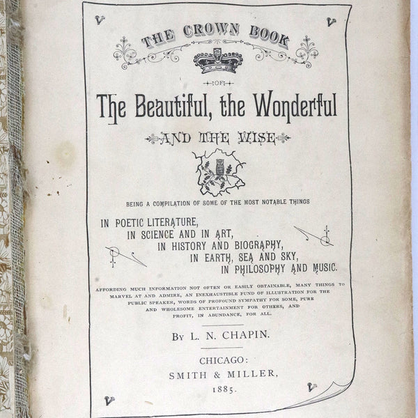 The Crown Book of the Beautiful, the Wonderful and the Wise by Louis N. Chapin