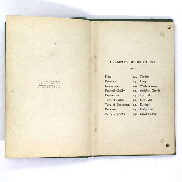 Rare Vintage English Game Book: Revelations of My Friends