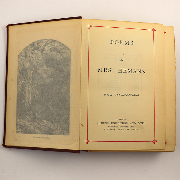 Two British Victorian Poetry Books by Mrs. Felicia Hemans